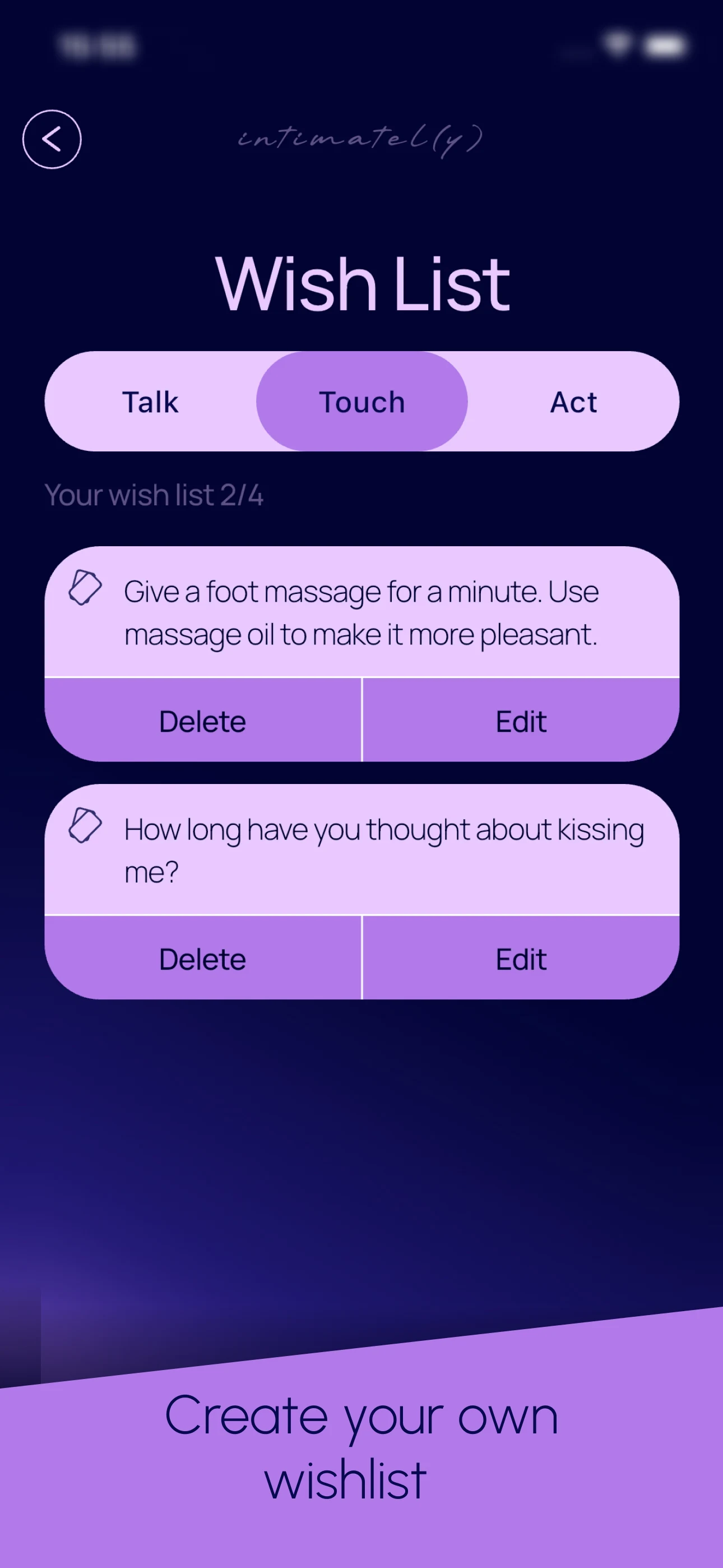 Intimately: Couples Game screenshot