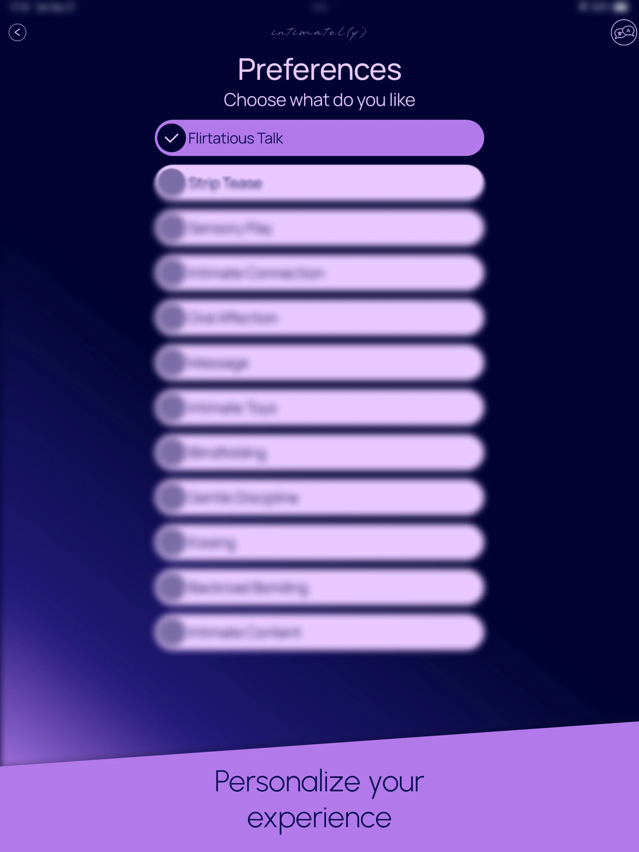 Intimately: Couples Game screenshot