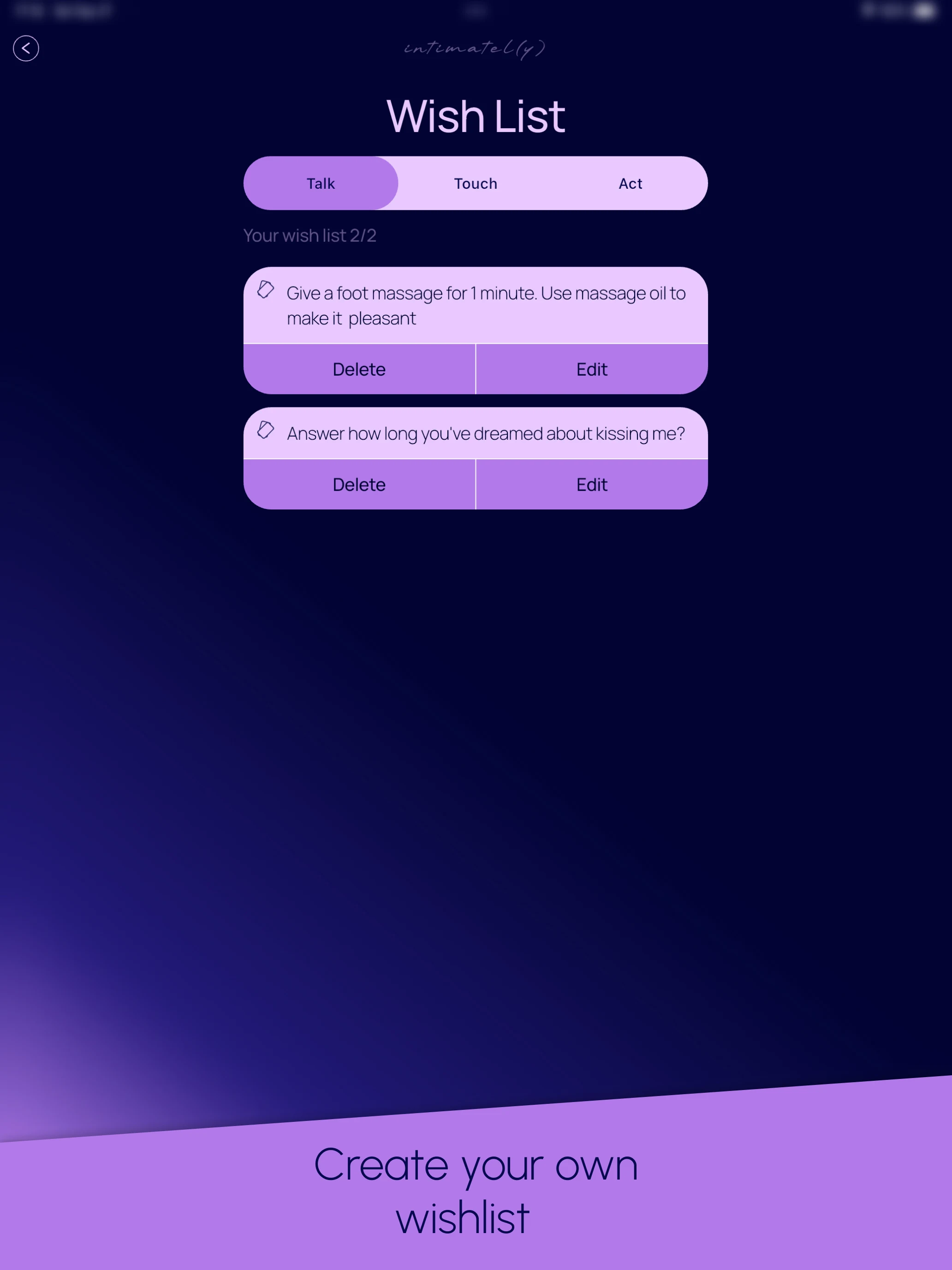 Intimately: Couples Game screenshot